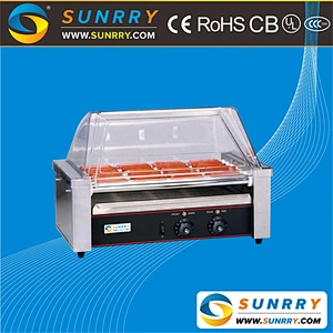 9 rollers stainless steel commercial factory price electric hot dog waffle stand maker making machine