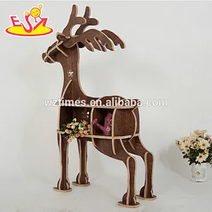 Wholesale cheap unique wooden baby bookshelf used in reading angle W08D071