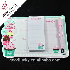custom cheap small size pocket stand pen with notepad