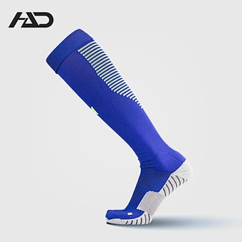 Knee Hign Half Terry Compression Jacquard Professional Football Long Socks