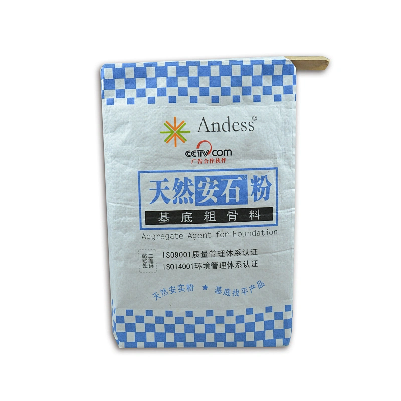 20kg 25kgkraft paper block bottom valve bag for packing putty, mortar, glue, cement packaging bag