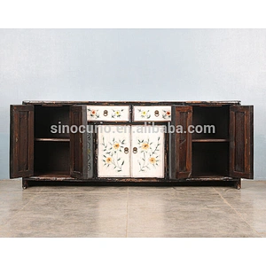 wholesale furniture china Chinese antique furniture painted tv cabinet & stand for living room