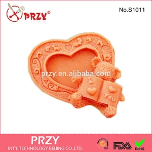 heart silicone mold for soap , teddy bear silicone mold for soap