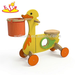 تصميم جديد 4 عجلات خشبية الأطفال المشي الدراجة للبيع بالجملة W16A035