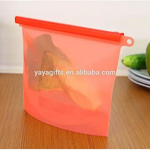 Refrigerated Cooler Reusable Silicone Food Bag, Preservation Storage Container Airtight Seal Cooking Bag