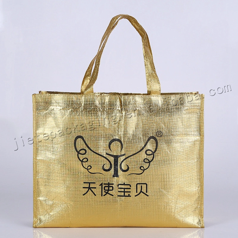 Customized fashion stand up pp non woven shopping bag with logo design printing