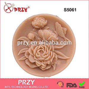 S5061rose flower silicone molds 2D flower mold for soap handmade silicone molds