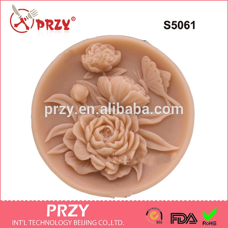 S5061rose flower silicone molds 2D flower mold for soap handmade silicone molds