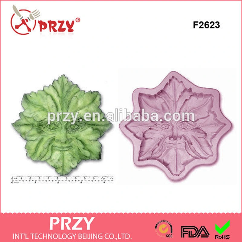 F2623 wholesale silicone mask shape silicone fondant mold leaf fondant mold