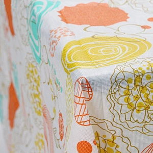 Custom environmentally friendly Material PE Printed Flannel Christmas ordinary Tablecloth