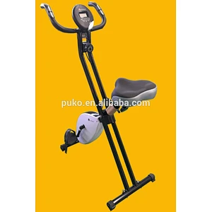 Red folding x magnetic exercise bike for household use