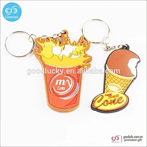 Fashion shaped custom key holder plastic keychain