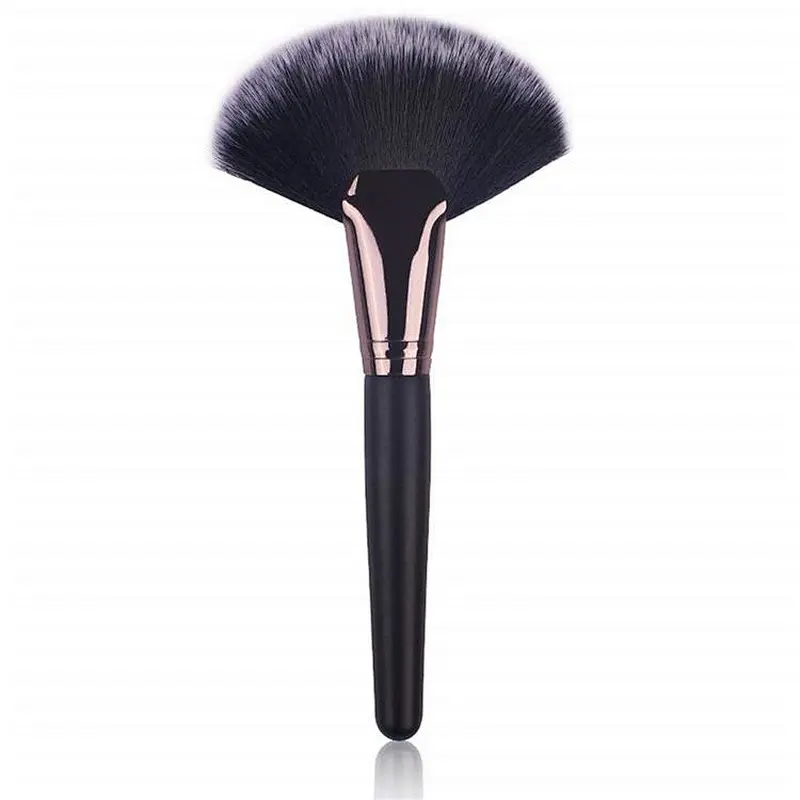 Wholesale makeup tools custom logo makeup fan powder blush contour brush