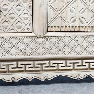 beijing factory hand carved naturel wood color chinese antique furniture