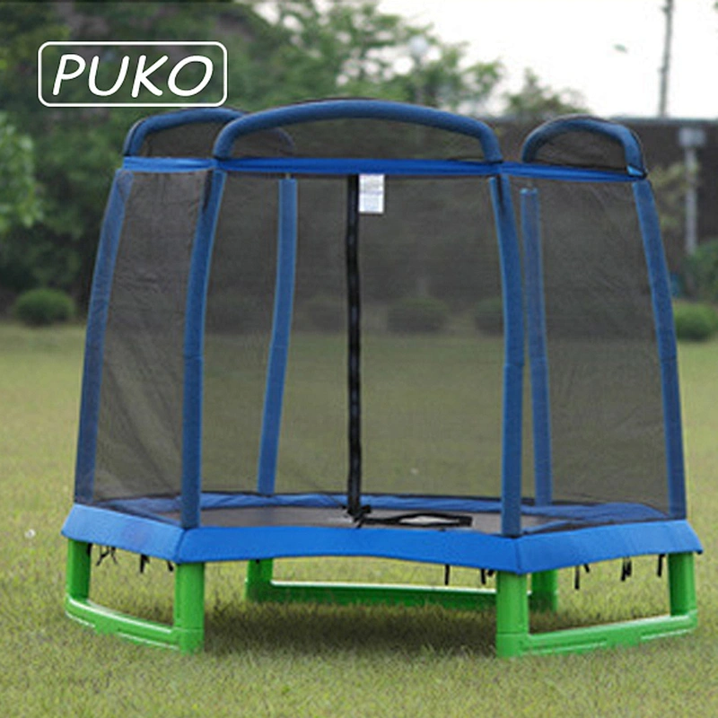 TX-B7116 Kids Park Hexagon Gymnastic Trampoline With Safety Net