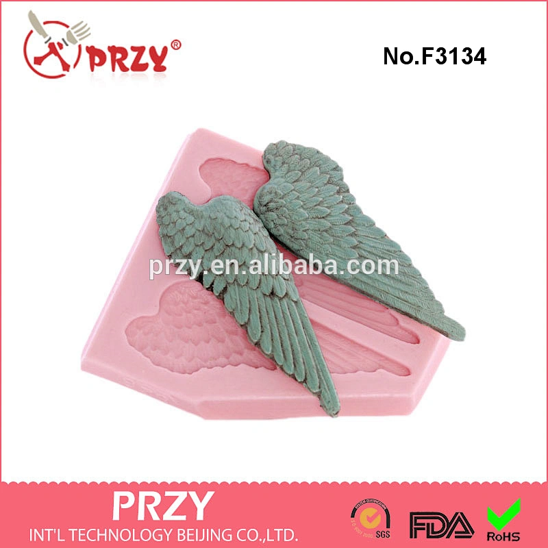 F3134 Large Angel Wing Silicone Mold Made From Food Safe Silicone Fondant Gum Paste Chocolate Craft Mold