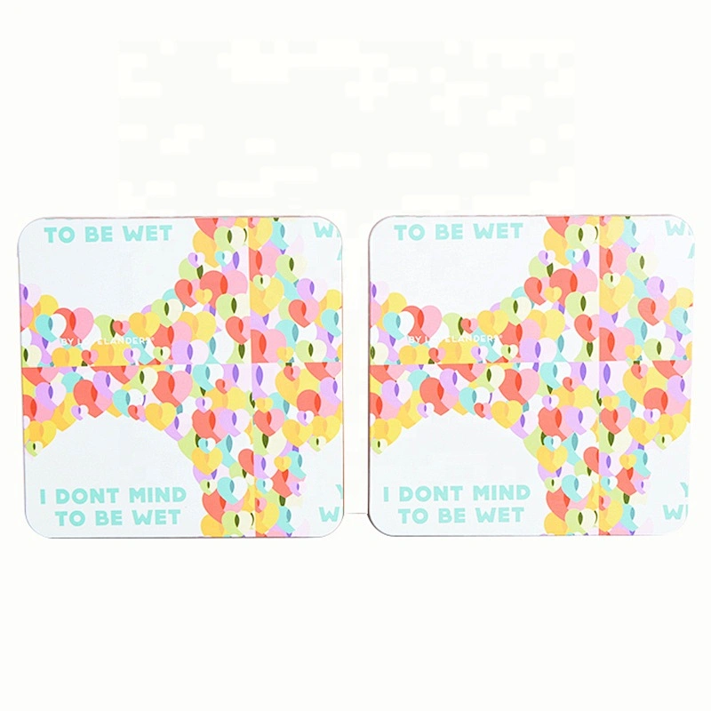 Square or custom cute square coaster with logo printing and lamination