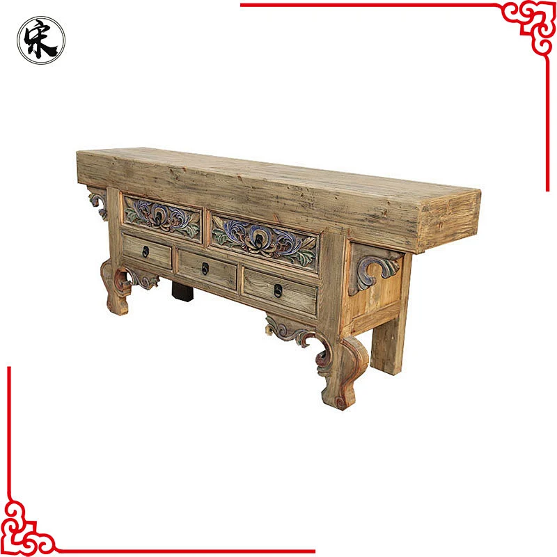 wholesale rustic reclaimed solid wood pine furniture for stores