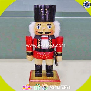 Wholesale wonderful household decoration red wooden nutcracker,delicate red wooden nutcracker ,best gift nutcracker W02A009