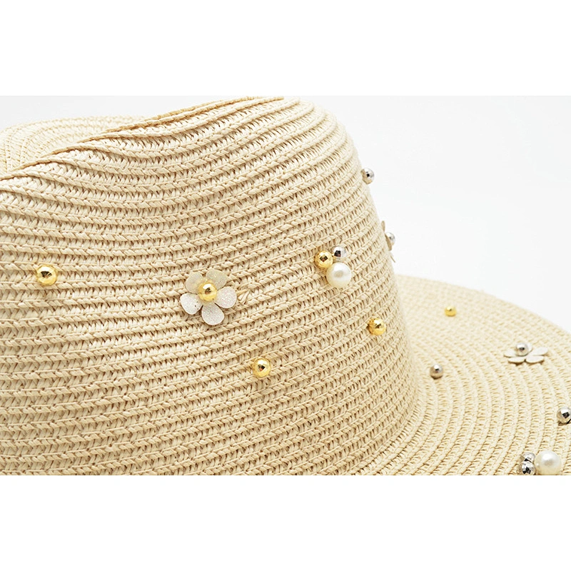 2016 Top sale wholesale striped floppy hat bowler straw hat