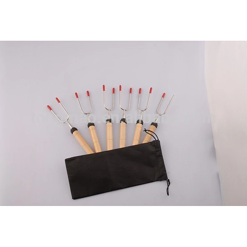 2016 hot sell Stainless steel telescoping fire pit barbecue forks