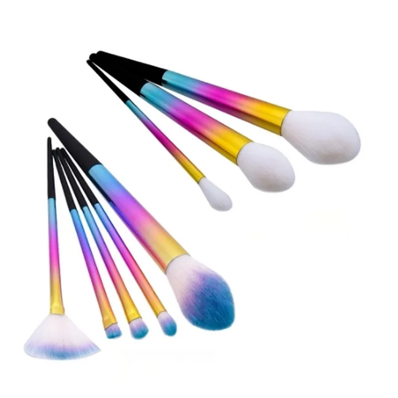 5pcs Professional Makeup Brush Sets Colorful Handle Makeup Brushes Powder Eyeshadow