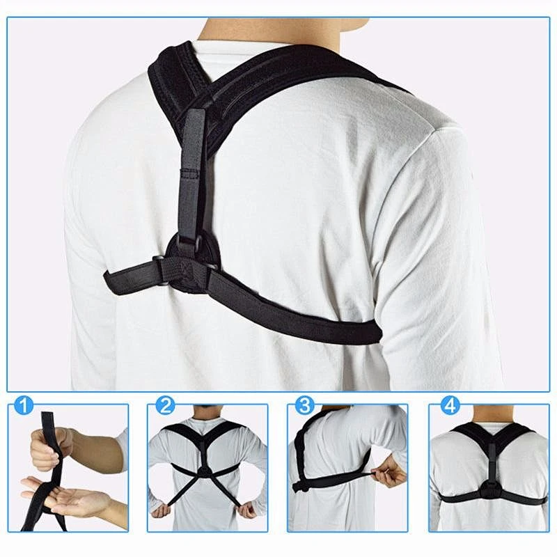 Adjustable Neoprene Back Support of Healing Humpback Back Posture