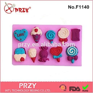 Lollipop Molds, love candy cupcake fondant chocolate silicone mold