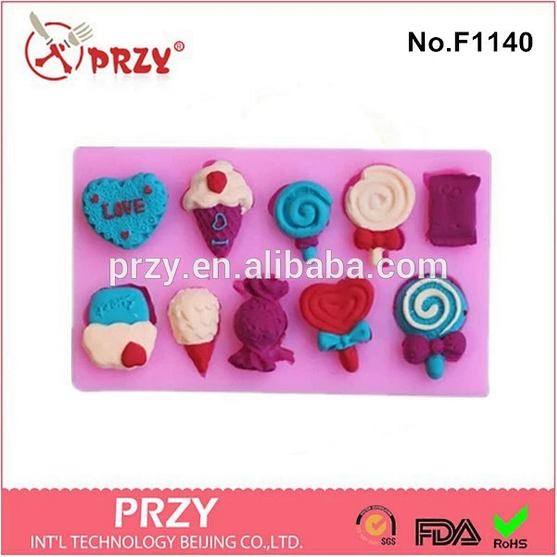 Lollipop Molds, love candy cupcake fondant chocolate silicone mold