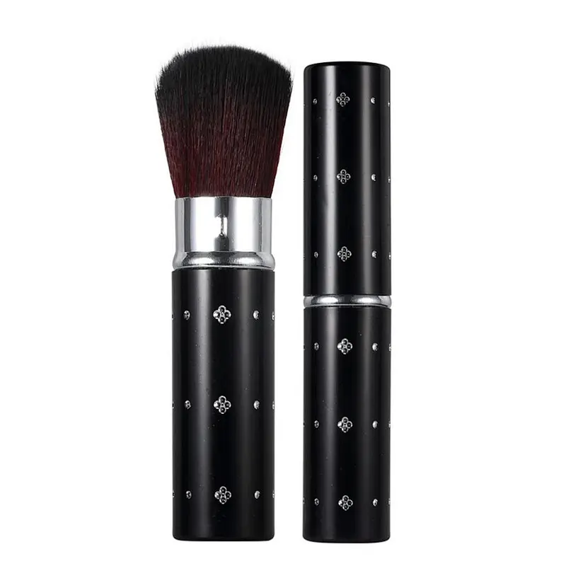 Wholesale high quality cosmetic makeup brush professional private label retractable blush powder make up brush