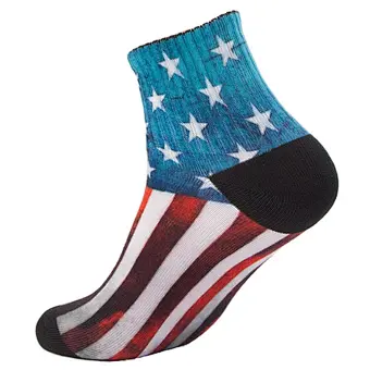Fashion the Stars and Stripes American Flag Digital Print Ankle Custom Socks