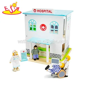 2018 Neues design holz modell spielzeug mini krankenhaus puppe spielzeug kinder hobbies W06A277 zu entwickeln