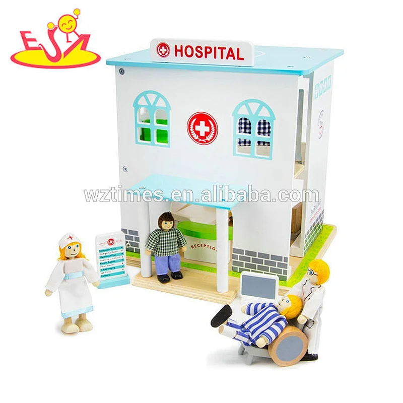 2018 Neues design holz modell spielzeug mini krankenhaus puppe spielzeug kinder hobbies W06A277 zu entwickeln