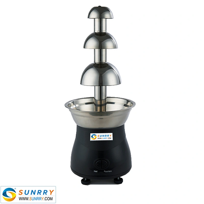 Mini chocolate fountain with 3 layers and PP plastic base commercial hot chocolate fountain machine (SUNRRY SY-CL3B)