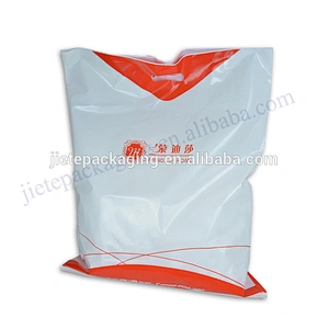Customized plastic shopping bag with D handle for clothes,shoes,food,gift