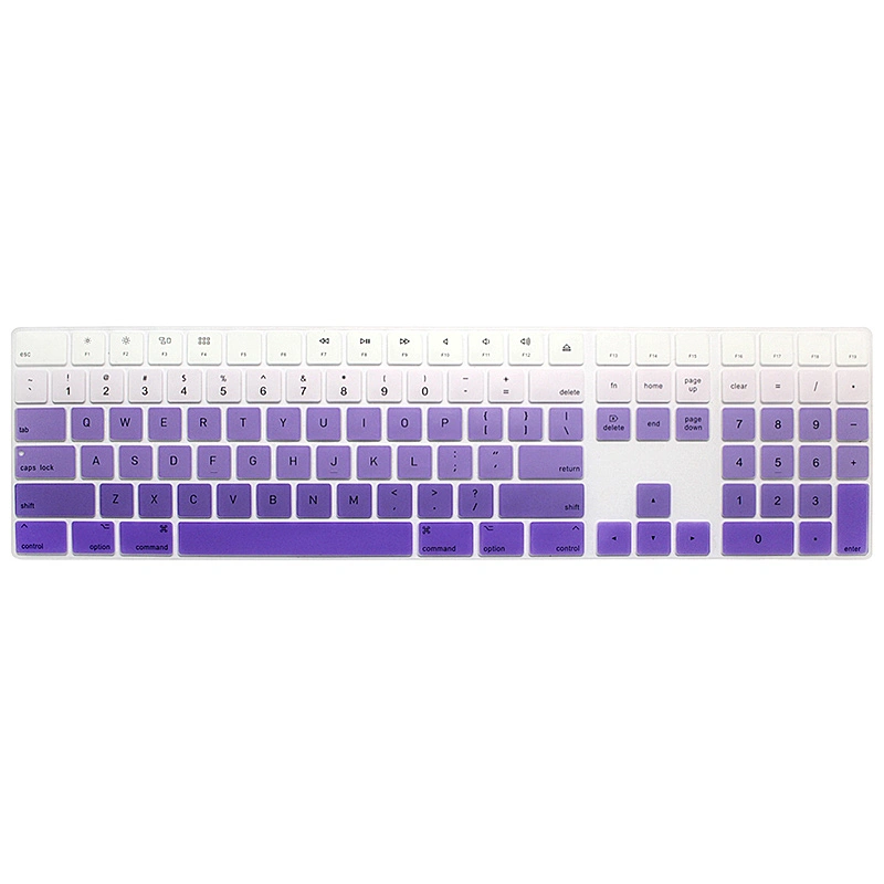 Rainbow laptop silicone keyboard skin keyboard protector for Magic Keyboard with Numeric Keypad A1843 MQ052LL/A Released in 2017