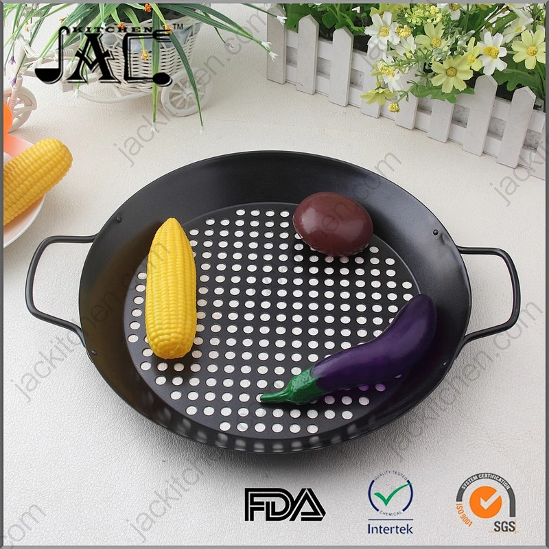Stainless Steel Round Non Stick Grill Wok Topper for Kitchen