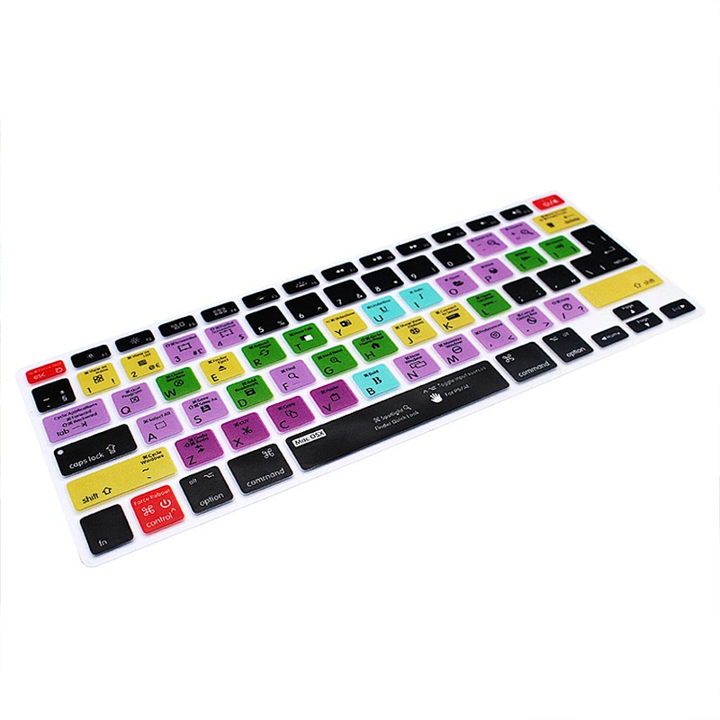 Amazon Hot Sale laptop keyboard cover For Mac OSX Keyboard Covers Shortcuts Silicone Keyboard Film Protection for macbook pro 13