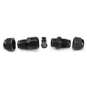 Nylon 2 pin Outdoor Cable Electrical IP68 Waterproof Connector