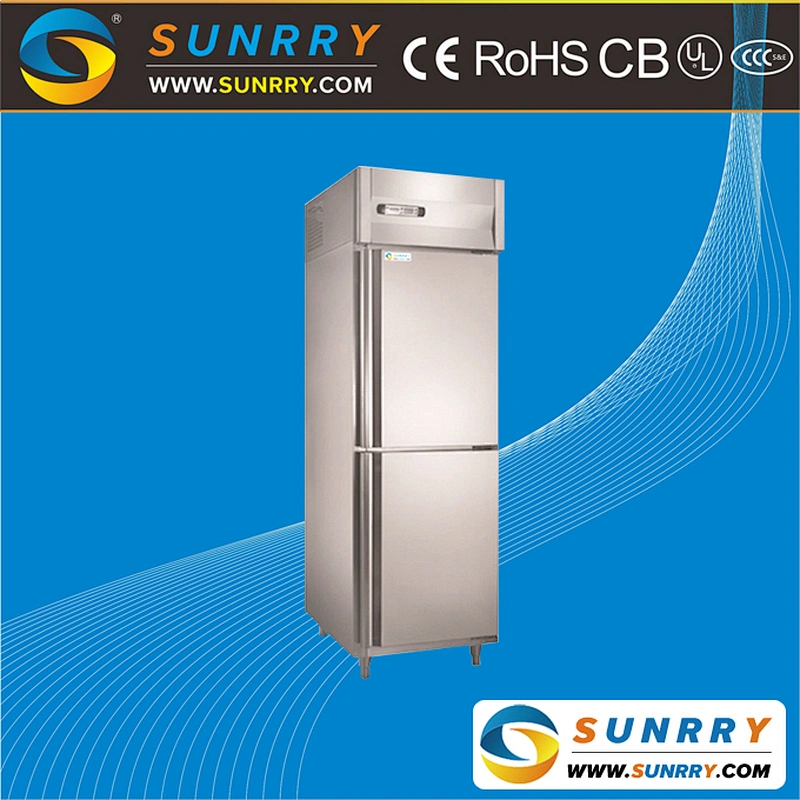 Commercial luxury supermarket and restaurant double door refrigerated cabinet
