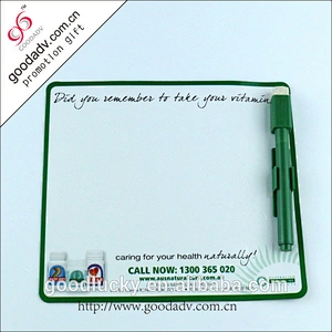 custom design logo promotional gifts wholesale dry erase writing board wtih pen