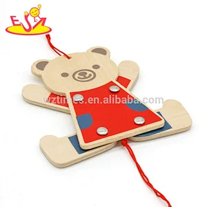 New design toddlers educational wooden puppet on a string W01A311