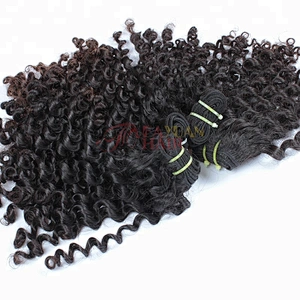 Natural Color #1B Widely Choice 100% Raw Kinky Curly Hair