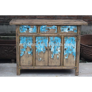 Chinese style antique hand painted furniture living room side cabinet