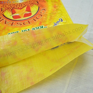 100% new material plastic laminated 25kg pp woven rice bag export