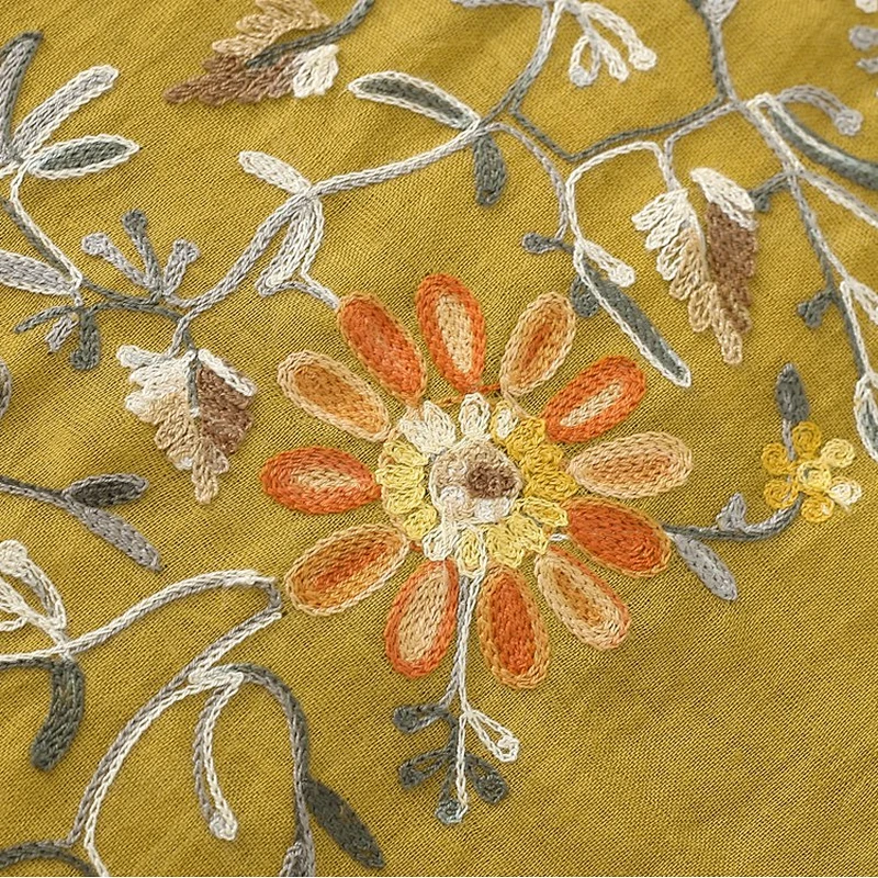 2019 New style hand embroidery scarf design women embroidered scarf