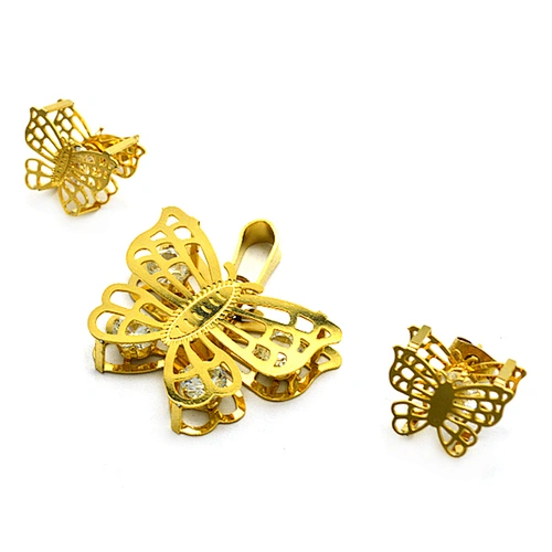 Golden Butterfly jewelry set
