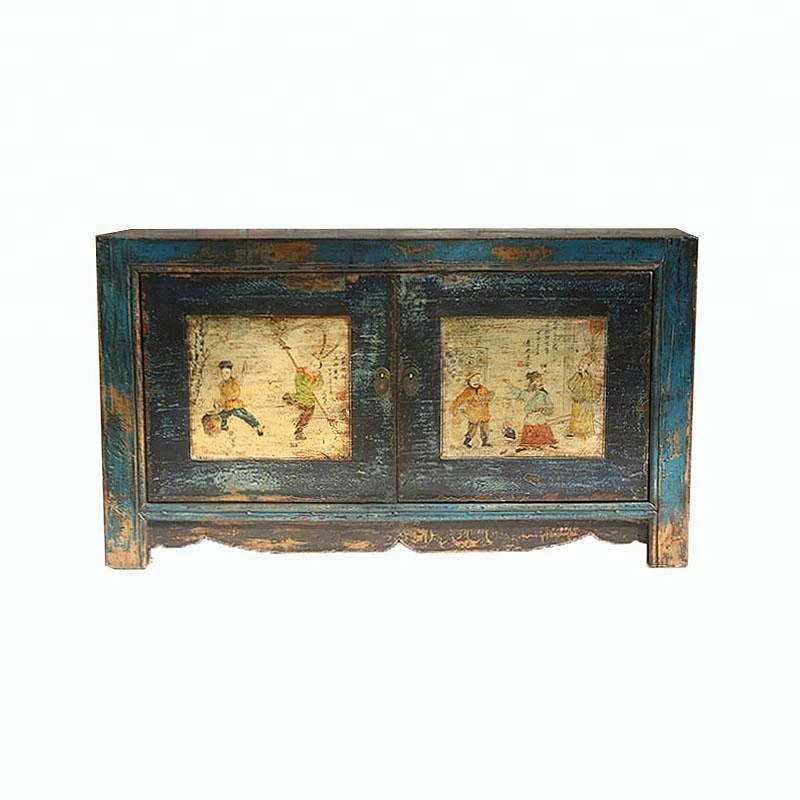 wholesale chinese antique reproduction distressed painted furniture in stores
