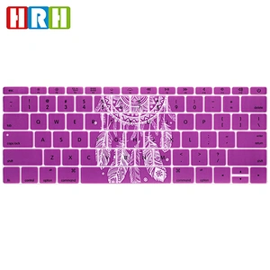 Customized Dreamcatcher Printing custom silicone keyboard cover English keyboard skin for mac book skins 12 A1534 A1708