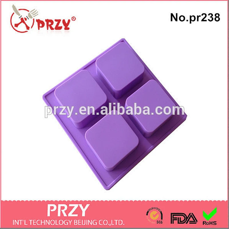 handmade square silicone soap mold